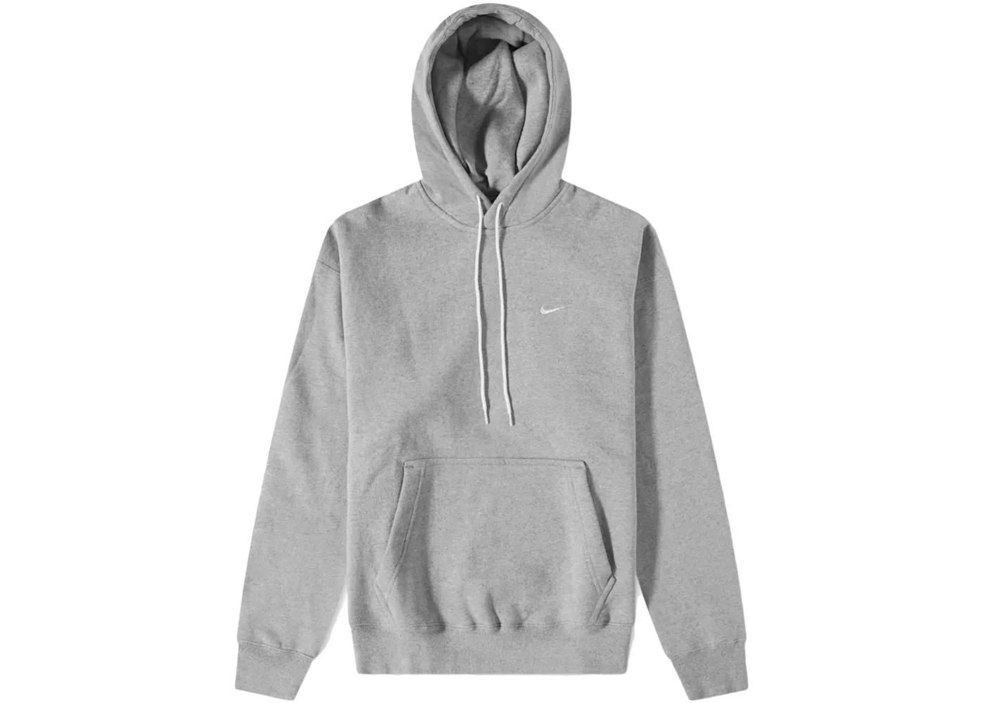 NikeLab Solo Swoosh Fleece Hoodie Dark Gray Heather Men's - FW21 - US