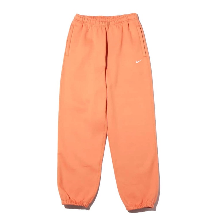 Pre-owned Nike Lab Women's Solo Swoosh Fleece Sweatpants (asia Sizing) Healing Orange