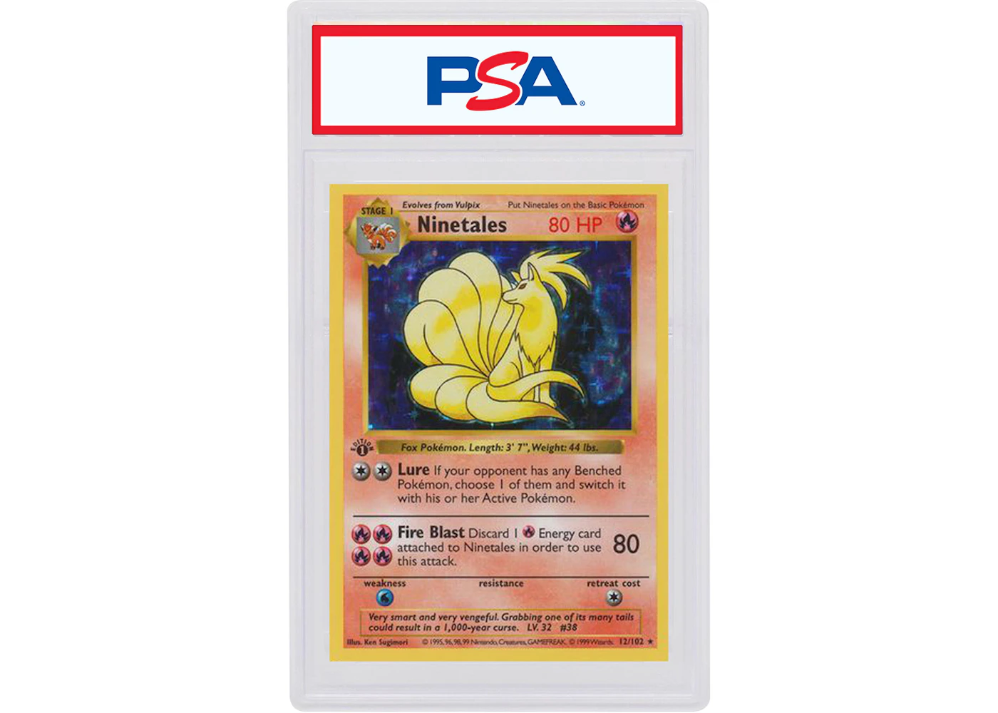 Ninetales-Holo 1999 Pokemon TCG Base Set 1st Edition #12/102 (PSA or BGS Graded) - 1999 - US Ninetales-Holo 1999 Pokemon TCG Base Set 1st Edition #12/102 (PSA or BGS Graded) - 1999 - US