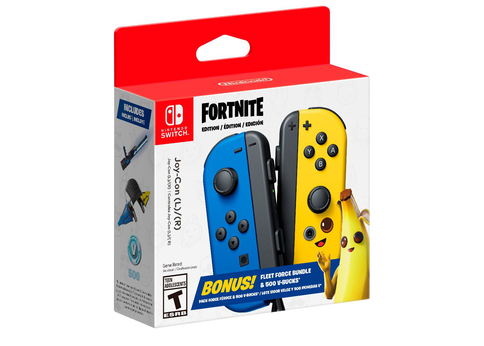 Nintendo Joy-Con (L-R) Fortnite Fleet Force Bundle Blue/Yellow - US
