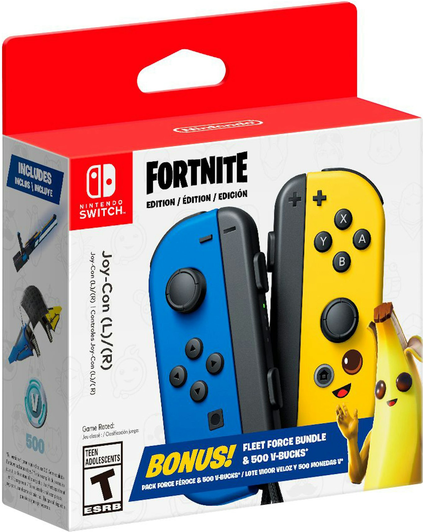 Nintendo Joy-Con (L-R) Fortnite Fleet Force Bundle Blue/Yellow -