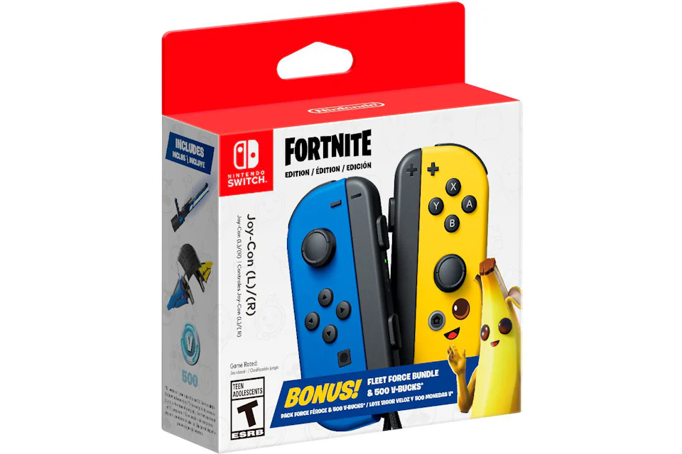 Nintendo Joy-Con (L-R) Fortnite Fleet Force Bundle Blue/Yellow