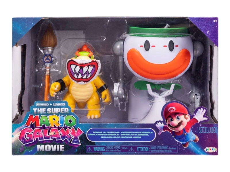 Figura de acción Nintendo Super Mario Galaxy Movie Bowser Jr. con coche ...