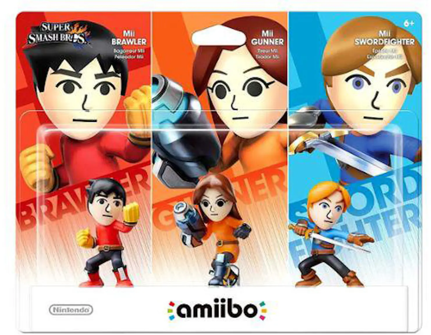 Nintendo Super Smash Bros Mii Brawler And Mii Gunner And Mii Swordfighter Amiibo De