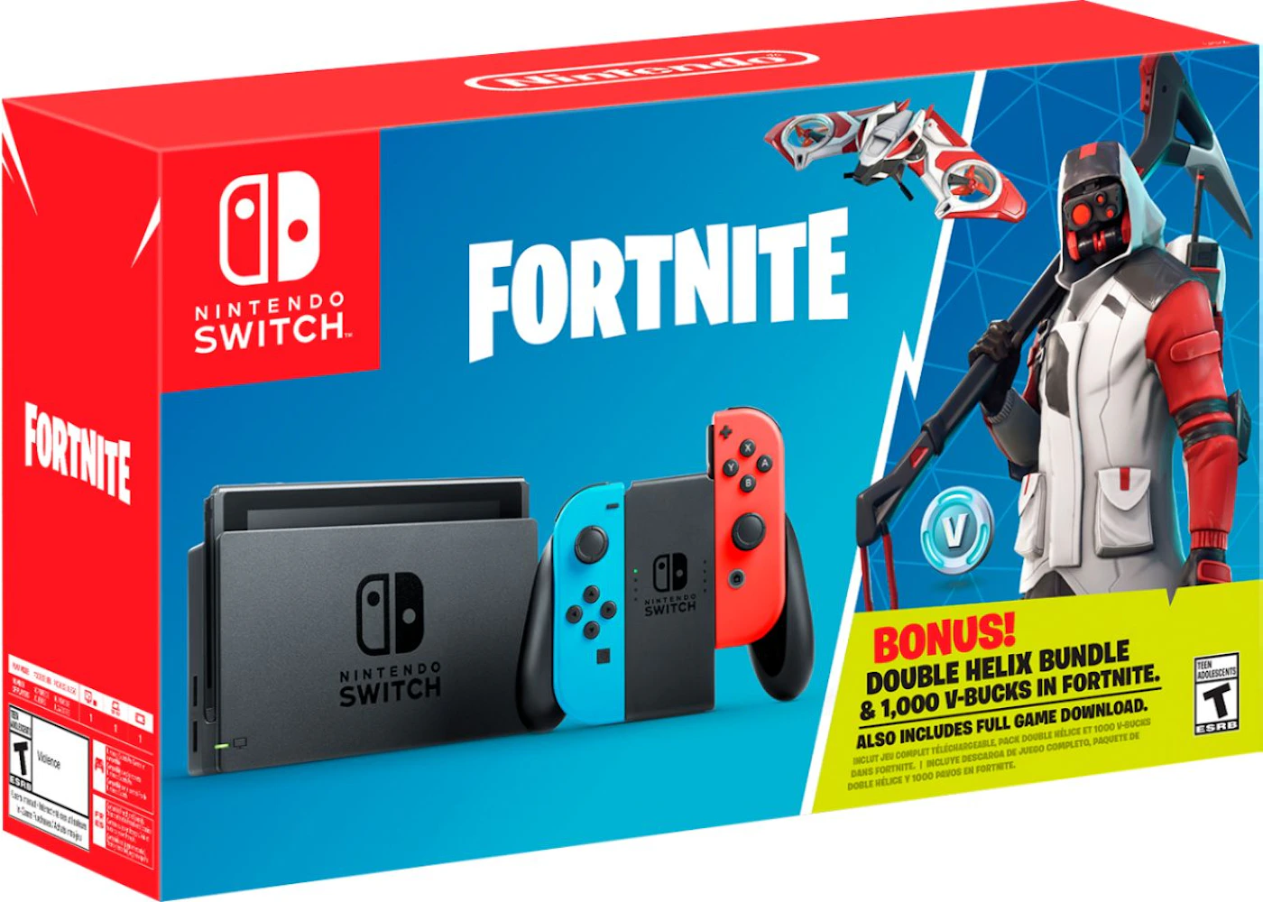 Nintendo Switch Fornite Double Helix Console Bundle HACSAP3C1 Blue