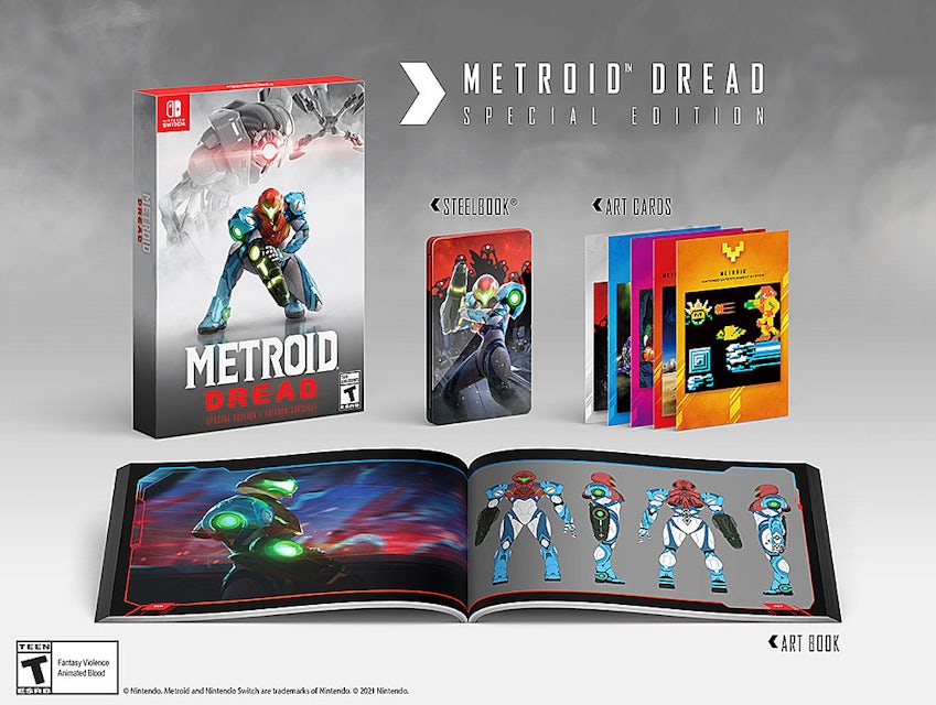 Nintendo Switch Metroid Dread Special Edition Video Game Bundle - US