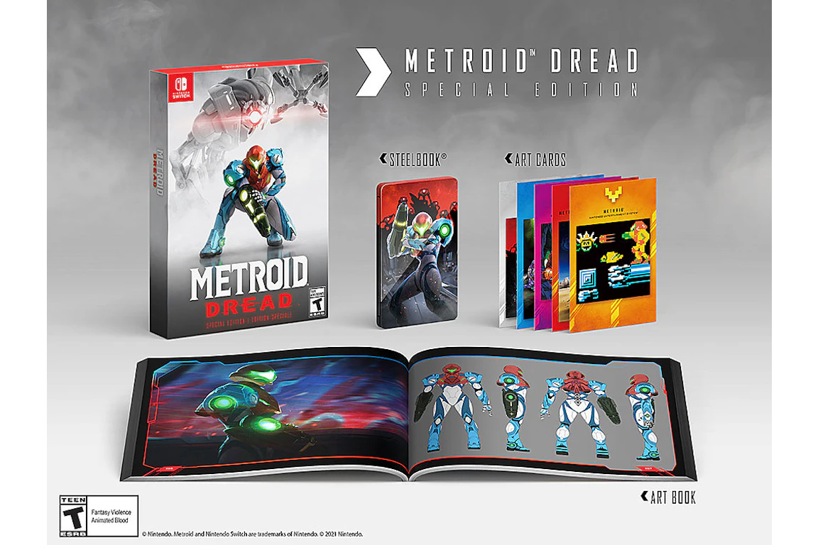 Nintendo Switch Metroid Dread Special Edition Video Game Bundle