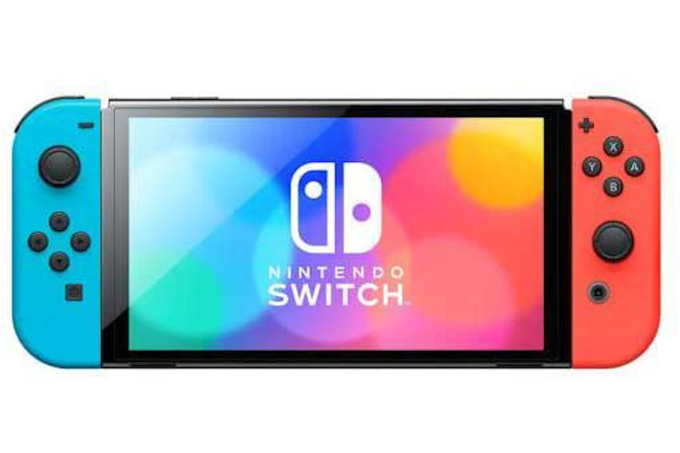 Nintendo Switch (OLED) HEGSKABAA Neon Red/Neon Blue - GB nintendo blue and red