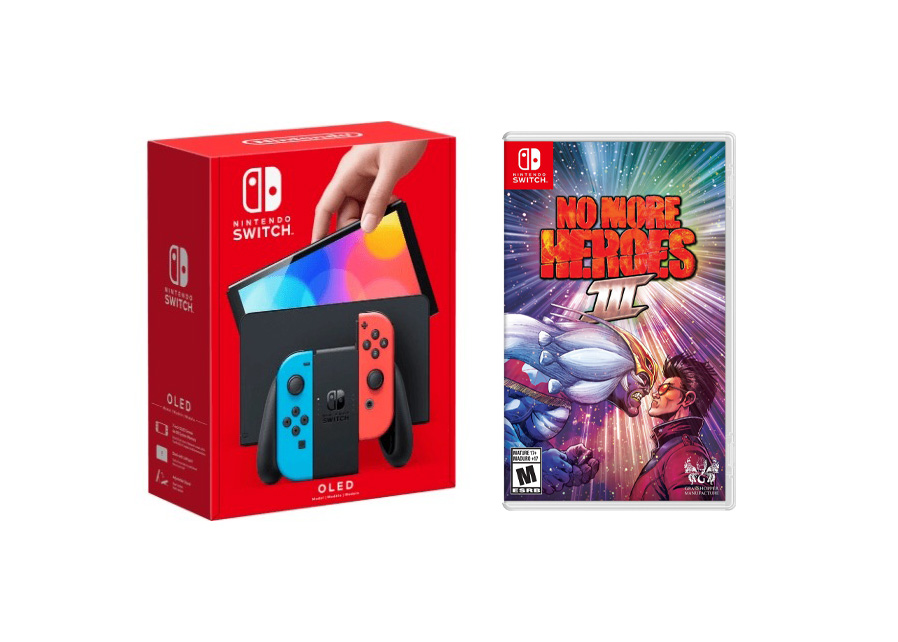 Nintendo Switch OLED with No More Heroes 3 Video Game HEG-S-KABAA 