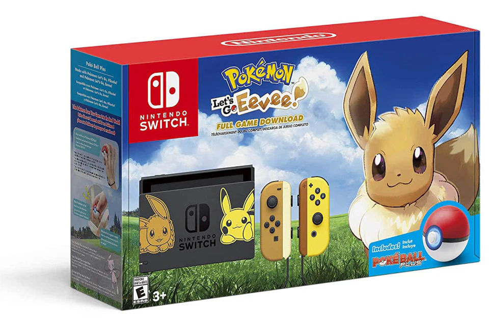 Nintendo Switch Pokémon: Let's Go, Eevee! Console Bundle HACSKFALG Brown/Yellow