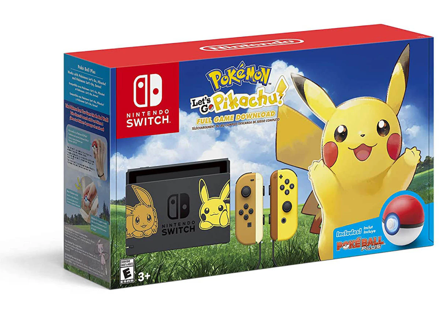 Nintendo Switch Pokémon: Let's Go, Pikachu! Console HACSKFALF Brown/Yellow  - US