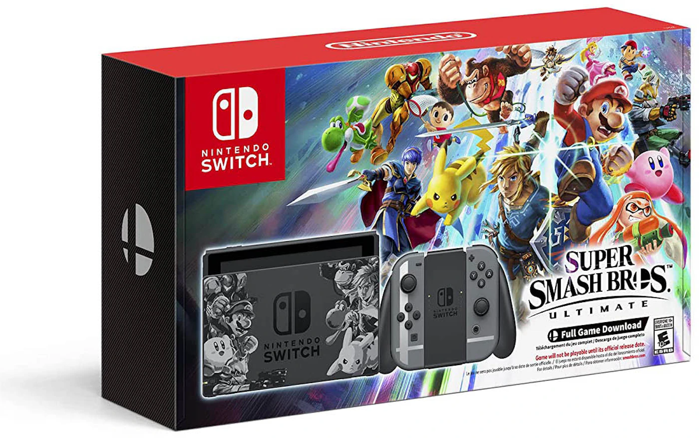 Nintendo Switch Super Smash Bros. Ultimate Edition Console HACSKAELE Grey -  US
