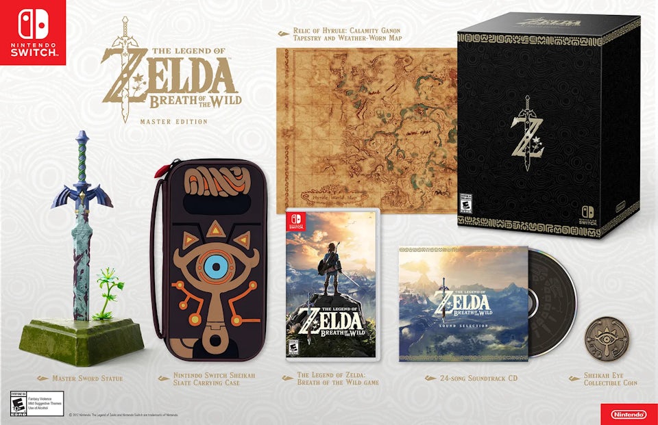 Switch The Legend of Zelda: Breath of the Wild Master Edition Game - US
