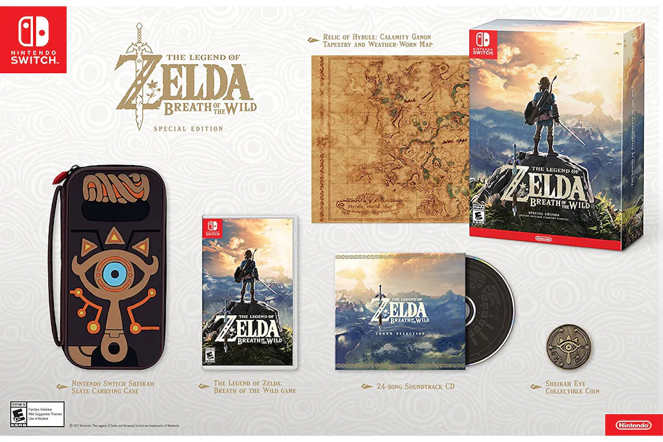 Nintendo Switch The Legend of Zelda: Breath of the Wild Special Edition Video Game Bundle