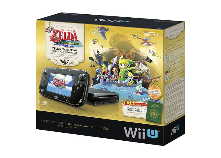 Nintendo Wii U Deluxe Set with The Wind Waker WUPSKAFL - JP