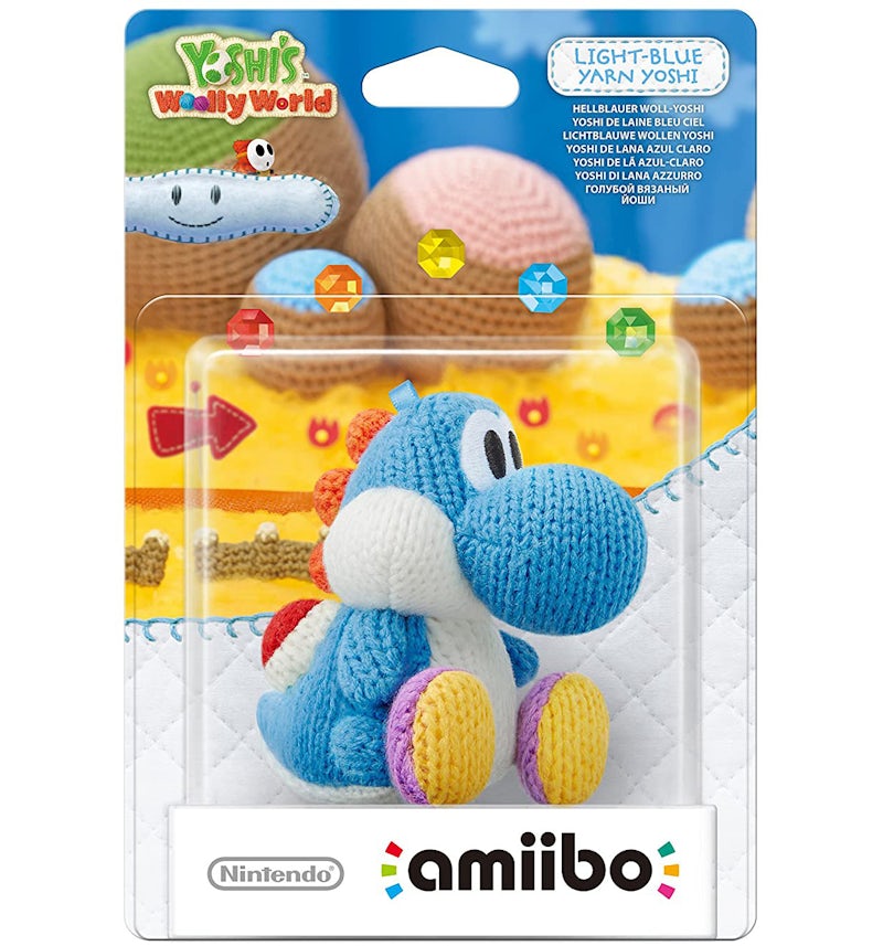 Nintendo Yoshi's Woolly World Series Azul claro Hilo Yoshi amiibo US