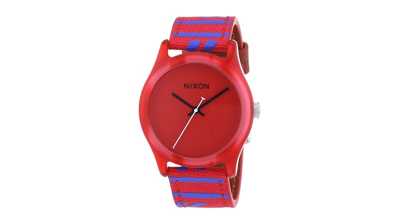 Nixon Women's Mod Red Dial Watch A402200 in Fabric