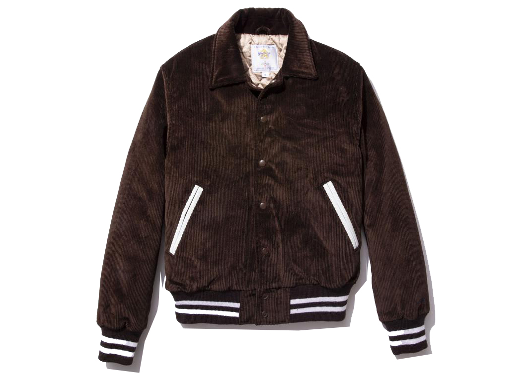 Noah corduroy varsity jacket brown S made in USA Golden bear ...