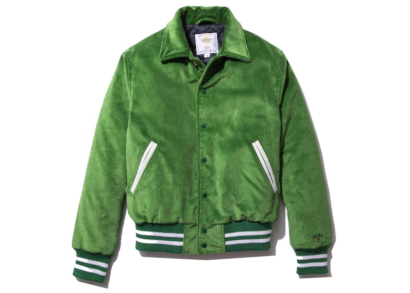 Noah Corduroy Varsity Jacket Emerald Men's - FW21 - US