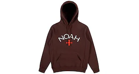 Noah Core Logo Hoodie Dark Chocolate