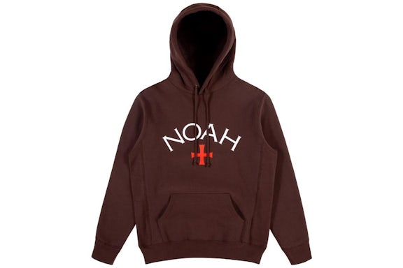 Noah Core Logo Hoodie Dark Chocolate
