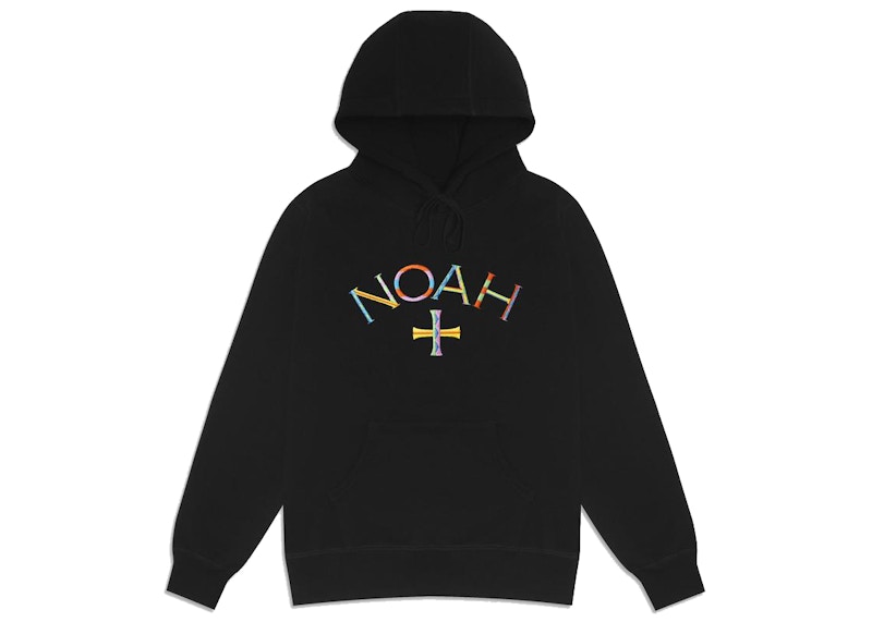 Noah Embroidered Core Logo Summer Hoodie Black