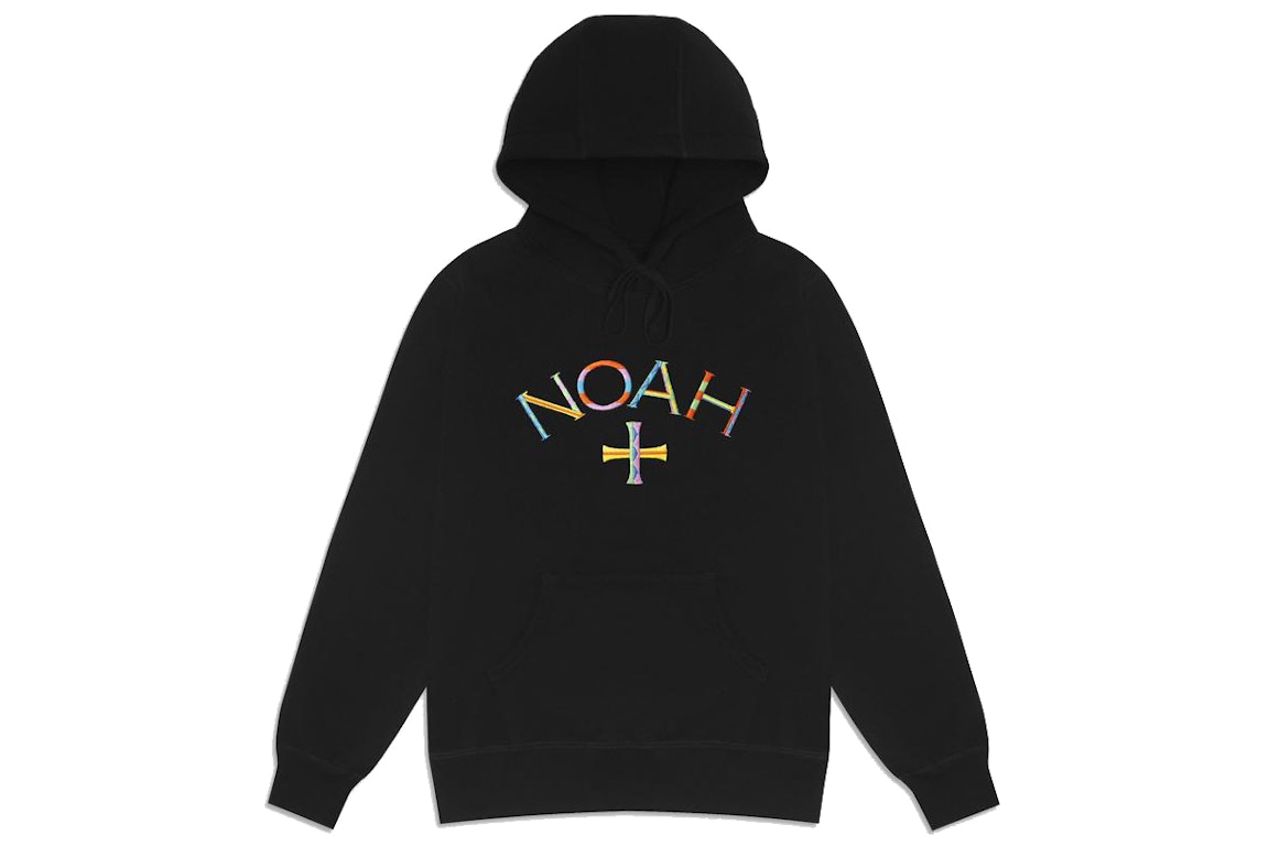 Pre-owned Noah Embroidered Core Logo Summer Hoodie Black