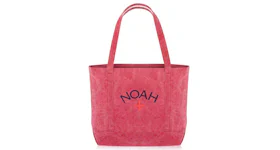 Noah Recycled Canvas Core Logo Tote Bag Dark Red