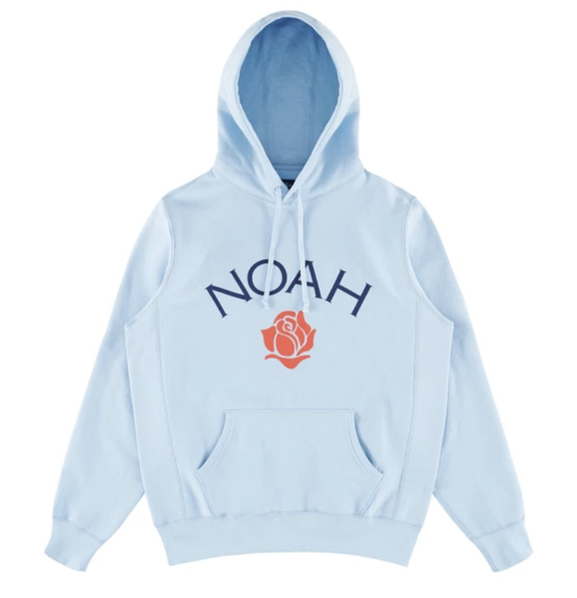Noah Rose Logo Hoodie Light Blue