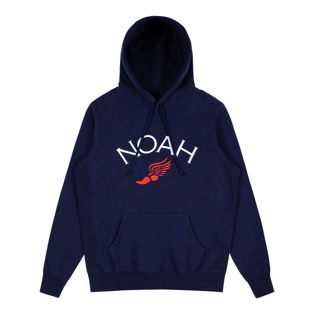 Noah Winged Foot Embroidered Hoodie Evening Blue Men's - SS20 - US