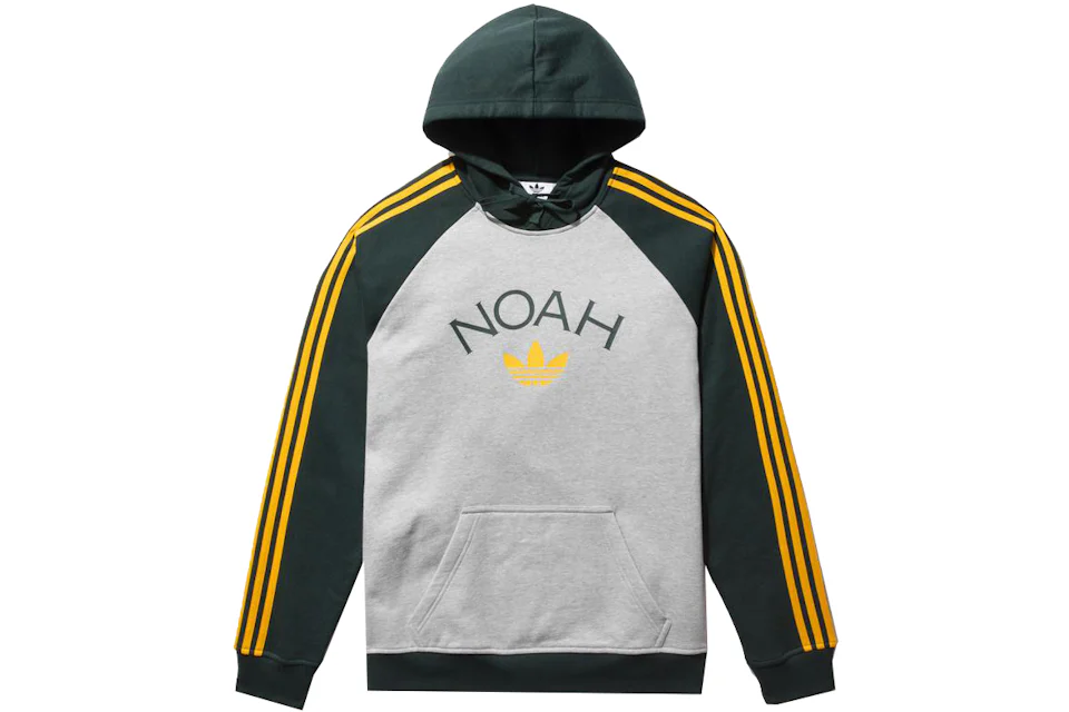Noah x Adidas Core Logo Raglan Hoodie Heather Grey