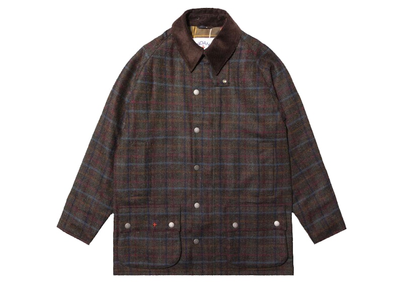 Noah x Barbour Wool Beaufort Jacket Brown Plaid Men's - FW21 - US