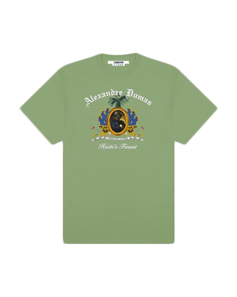 Pre-owned Noah Men's X Union Dumas Tee Shirt In Sage In Green
