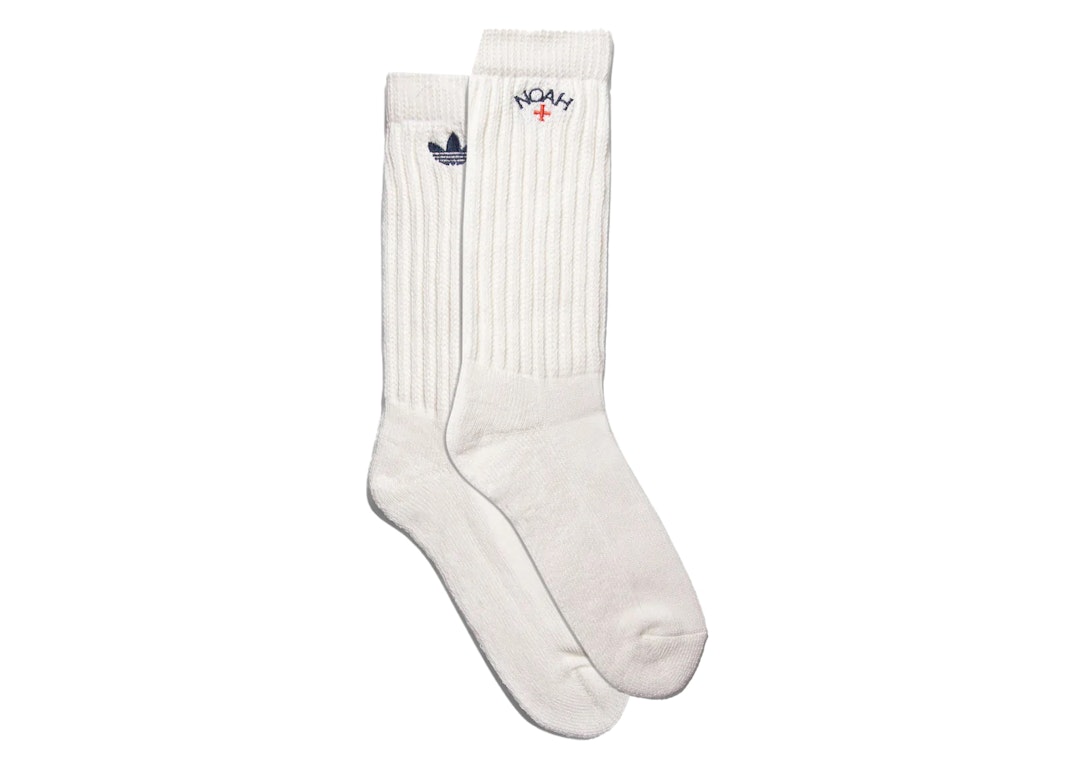 Pre-owned Noah X Adidas 3-pack Scrunchy Socks White/navy