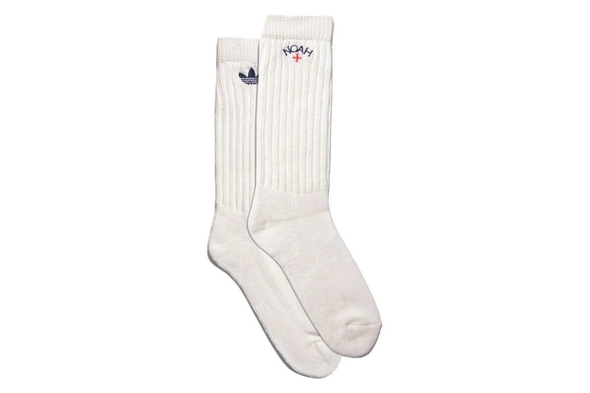 Pre-owned Noah X Adidas 3-pack Scrunchy Socks White/navy
