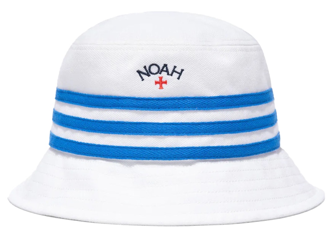 Pre-owned Noah X Adidas Pique Bucket Hat White