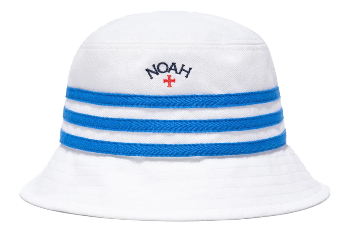 Pre-owned Noah X Adidas Pique Bucket Hat White