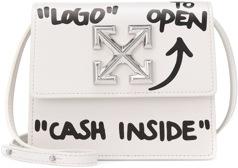 OFF-WHITE, Jitney 1.4 Leather Shoulder Bag - Cash Inside