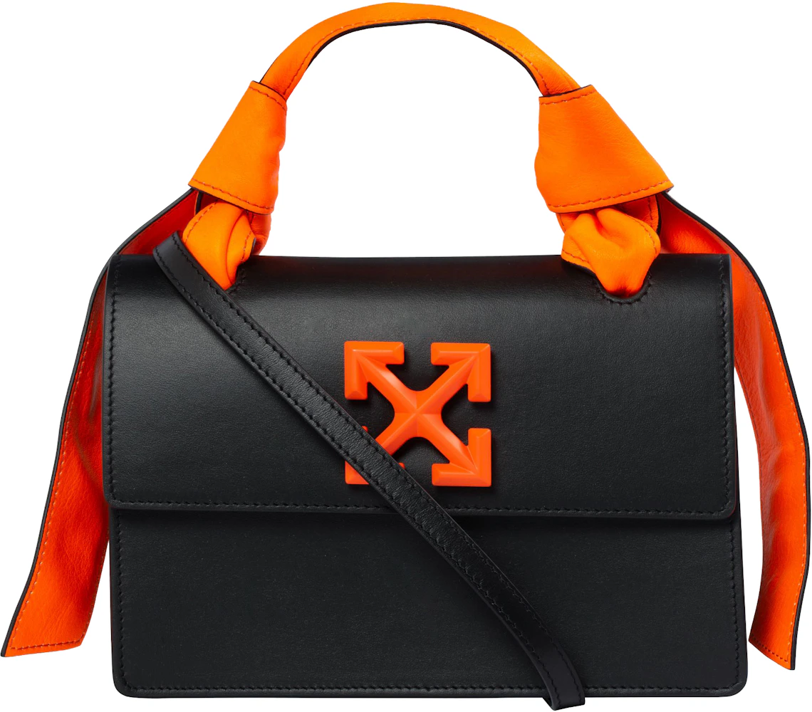 OFF-WHITE 1.4 Jitney Bag Black/Orange in Leather with Black/Orange-tone - US
