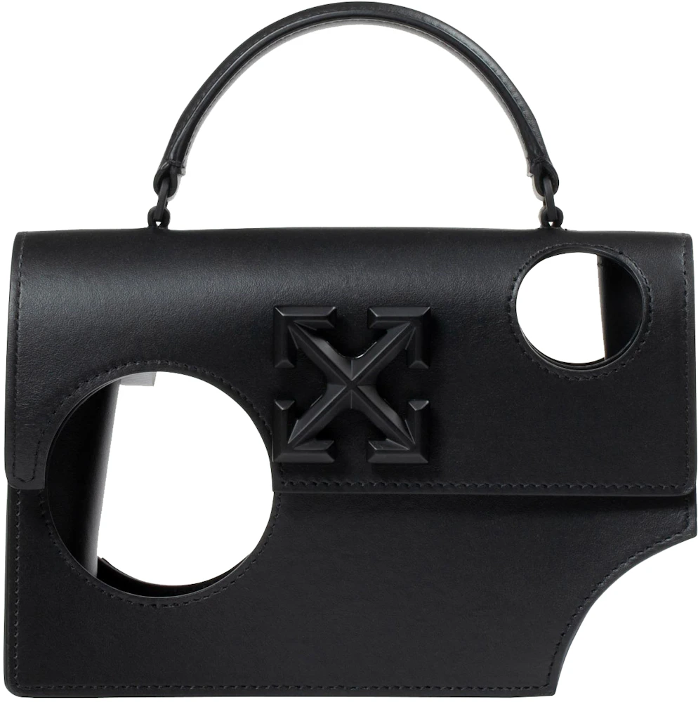 Buy Off-White Holes Messenger Bag 'Black' - OMNP001R21LEA0011000