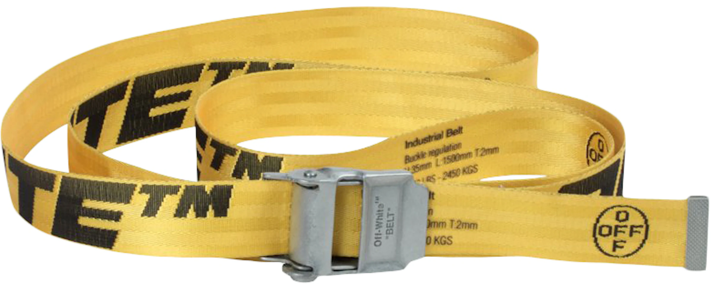 OFF-WHITE 2.0 Industrial Belt Yellow/Black FW19 - US