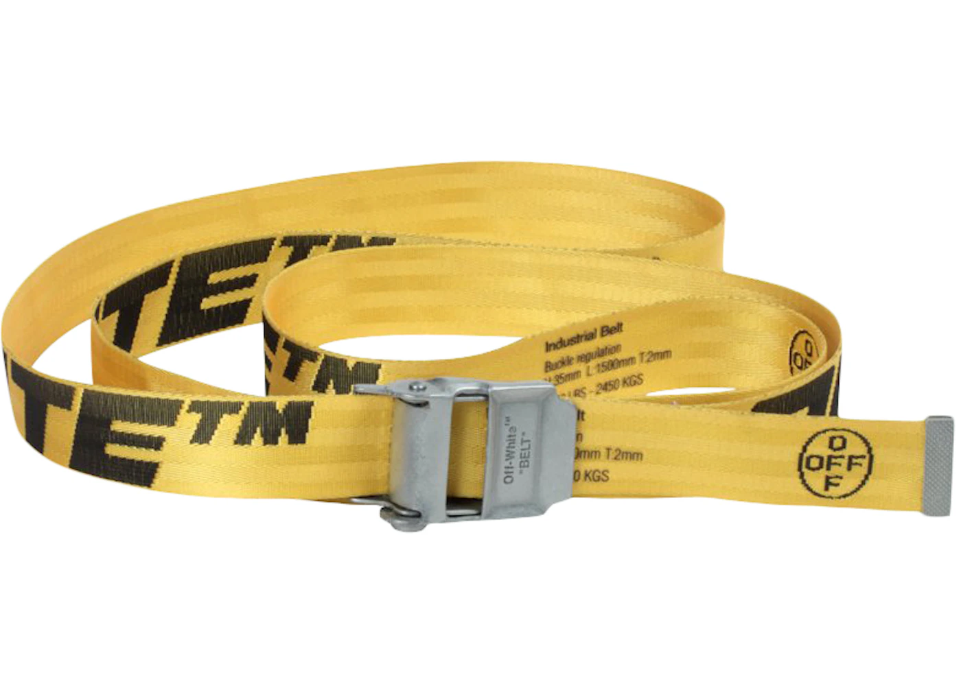 Ceinture Industrielle OFF-WHITE Jaune/Noir Homme de la