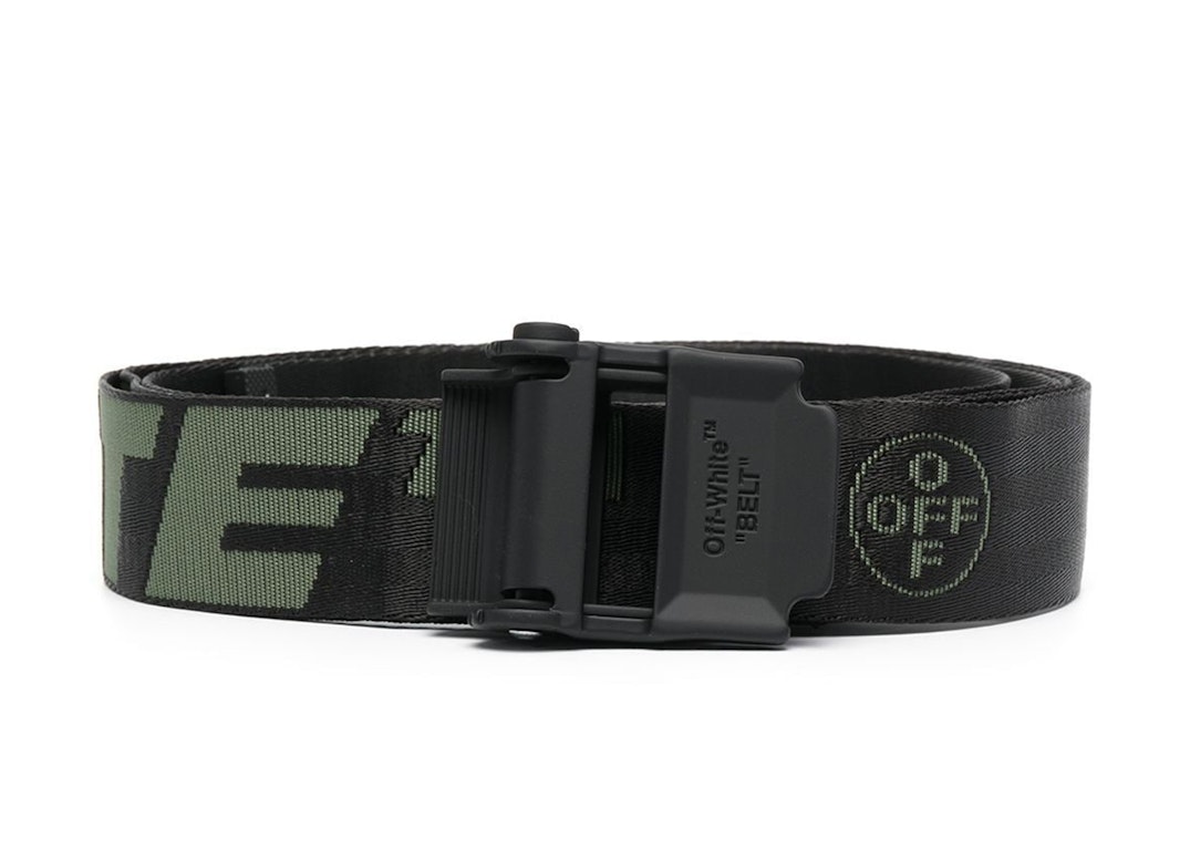 Pre-owned Off-white 2.0 Industrial Long Belt Black Army Green