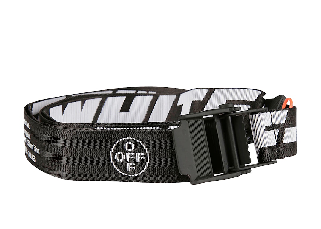 Pre-owned Off-white 2.0 Industrial Long Belt Black White