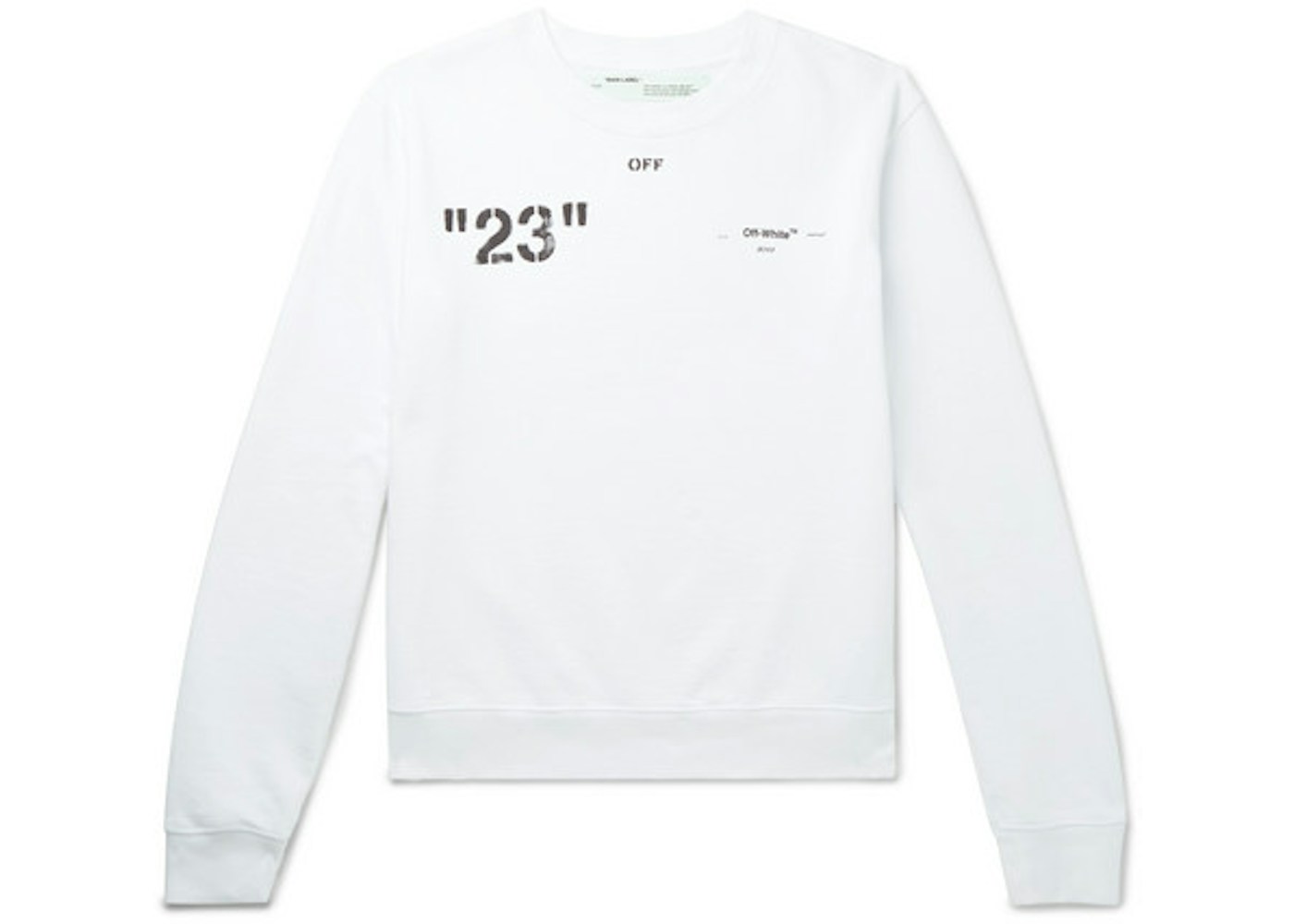 Download Off White 23 Logo Print Sweatshirt White Black Ss19