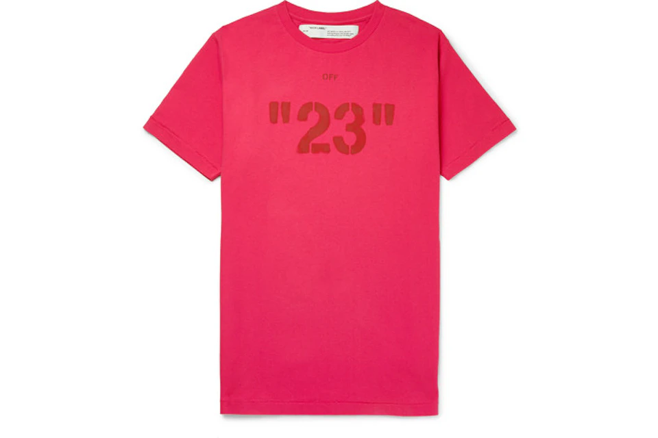OFF-WHITE 23' Logo Print T-Shirt Tonal Red