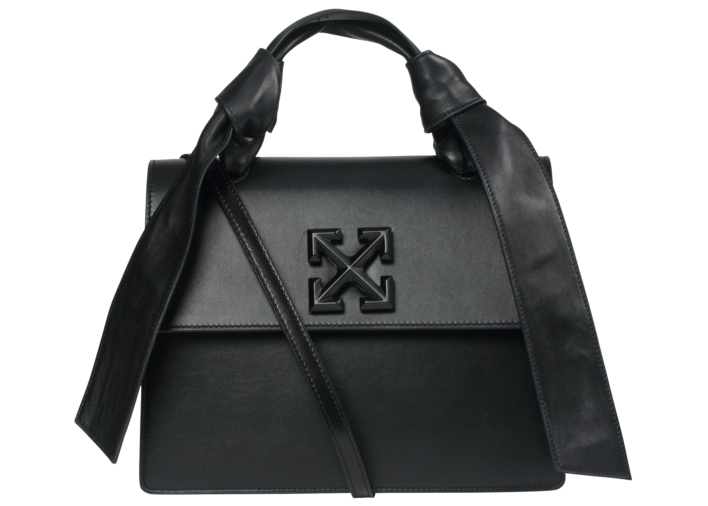 OFF-WHITE 2.8 Jitney Bag Black in Leather with Black-tone - US
