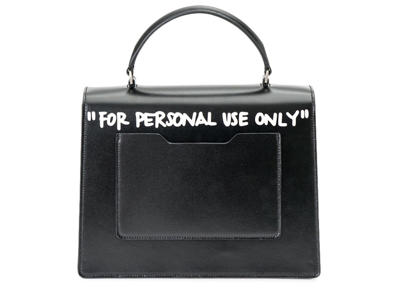 OFFWHITE 2.8 Jitney Bag "CASH INSIDE" Black White in Leather with