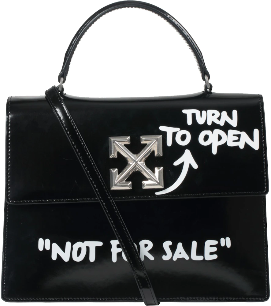 OFF-WHITE Box Bag Black White in Leather with Silver-tone - US