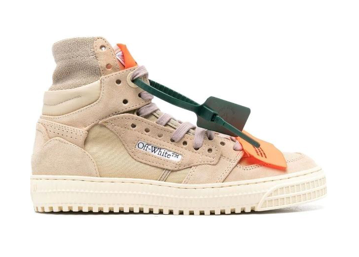 OFF-WHITE 3.0 Off Court High-Top Sneakers Beige Nude Suede (Women's)